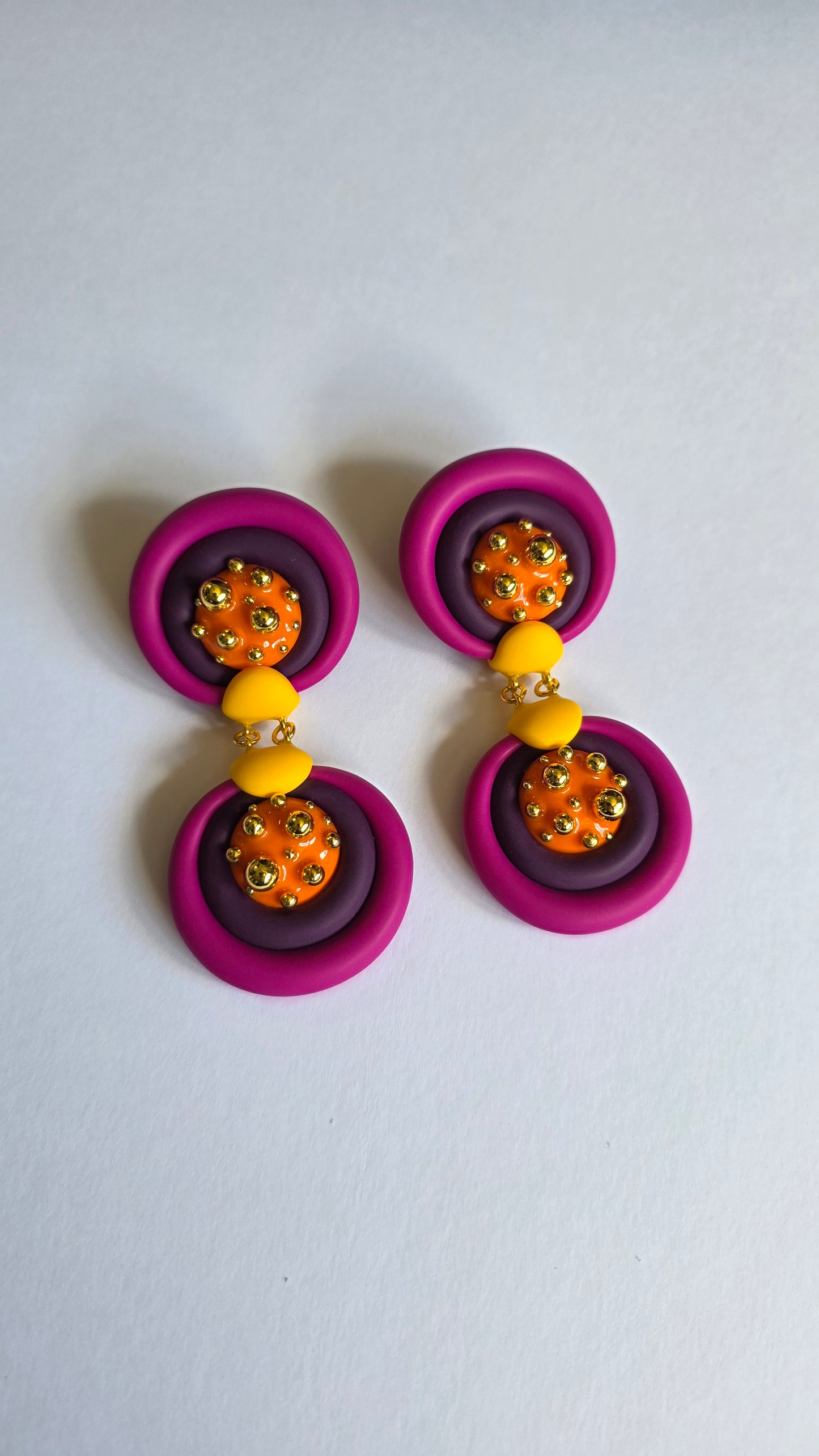 9cm Pink/Purple Eye Studs