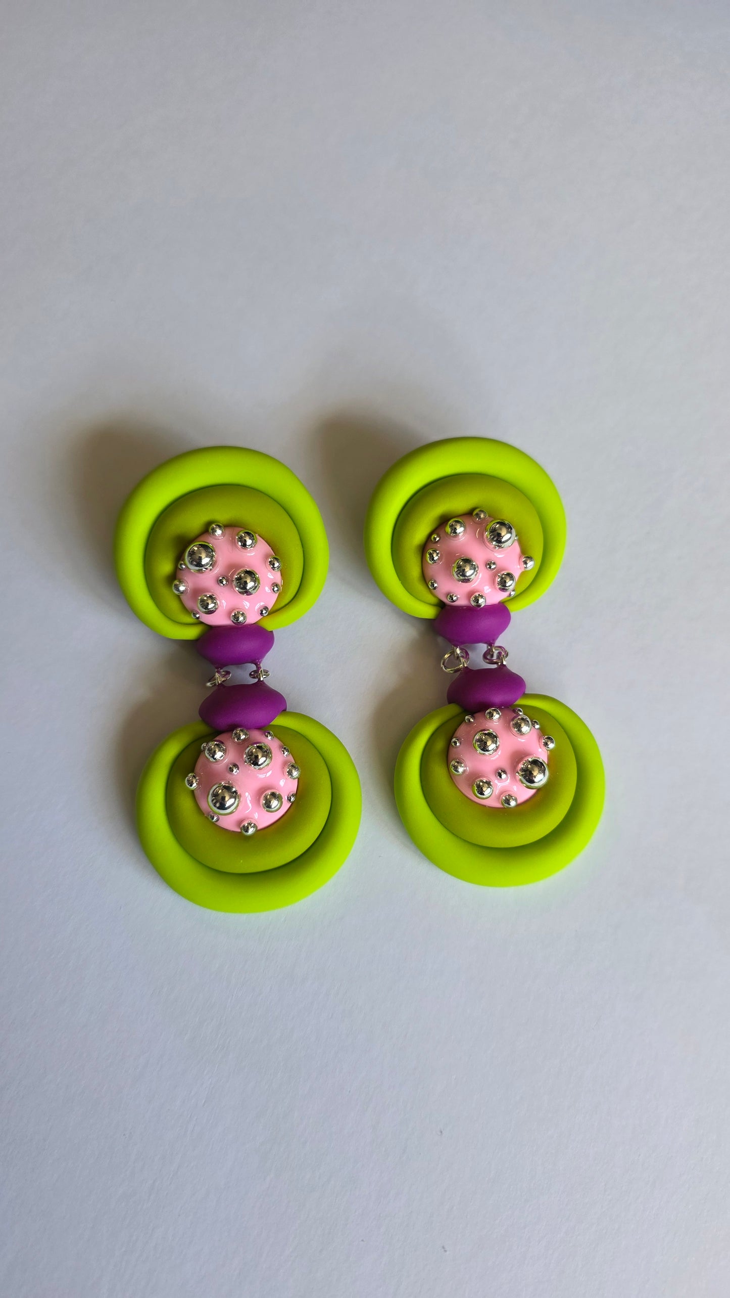 9cm Lime Green Eye Studs